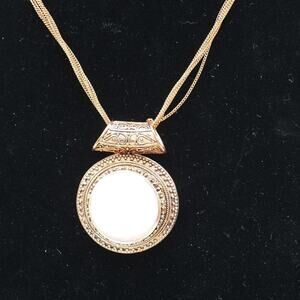 Sterling Silver .925 Signed NK Thailand Quartz Agate Necklace